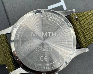 20	$30 	
MVMT Field watch dark green nylon strap miltary style "running 9"""	