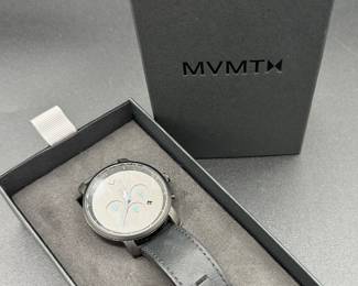 24	$100 	
MVMT Taft Special Edition chrono watch Midnight floral jacquard & embossed leather strap	