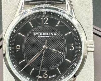 42	$60 	
Sturhling watch black leather band	