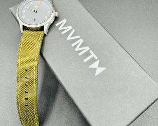 20	$30 	
MVMT Field watch dark green nylon strap miltary style "running 9"""	