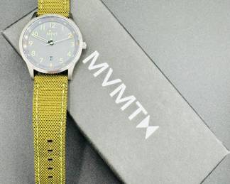 20	$30 	
MVMT Field watch dark green nylon strap miltary style "running 9"""	