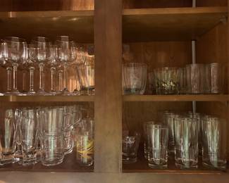 Close up picture of stemware