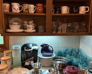 Keurig(s) full and single sizes, metal mixing bowl set, canister set. 