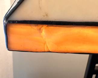 Crack in glass of Tiffany Style Lamp