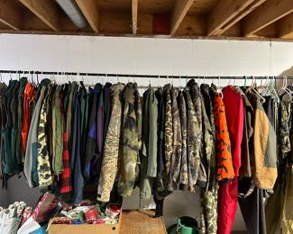 Can you say CAMO?  Anything you will need for the woods! Coats, shirts, pants, suits