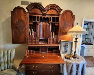 Amazing Arched Antique Secretary with lovely carved details and hidden compartments