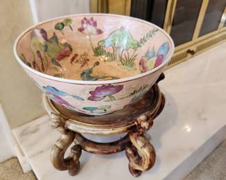 Asian Bowl with Koi Fish 