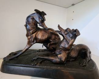 Maitland-Smith Whippet Bronze Statue