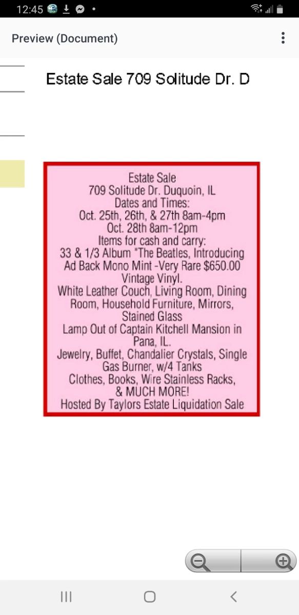 Estate Sale Hosted by Taylors Estate Liquidation... starts on 10/25/2023