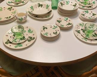 Vintage Blue Ridge Southern Potteries Underglaze Mountain Ivy Plates, Bowls, Platters (1947!)