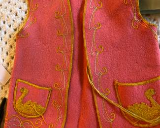 Vintage Hand Embroidered Baby Girl Vest