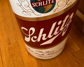 Vintage Schlitz Waste Paper Can