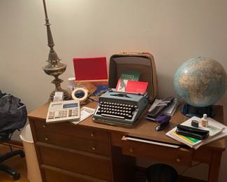 Mid Century Desk with Chair 