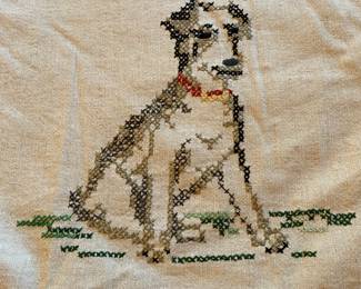 Vintage Cross Stitch Pillow Cover