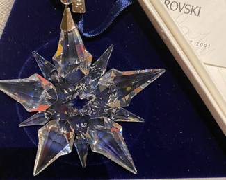Swarovski Crystal Snow Flake Ornaments
