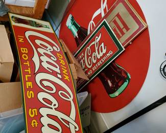 Large Metal Coke Signs