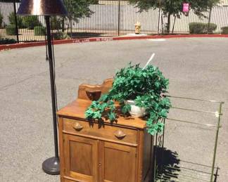 Beautiful Cabinet, Lamp ,plant And Rack