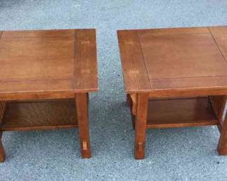 Marvelous Mission Style End Tables 