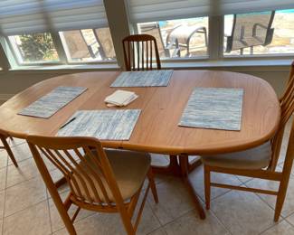 Danish Dining Table and 4 Chairs
