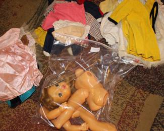 Clothes for Terri Lee and Mary Hoyer.  Sold by the bag.