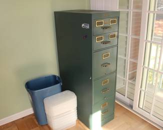 Vintage file cabinet with small and large drawers - all work well