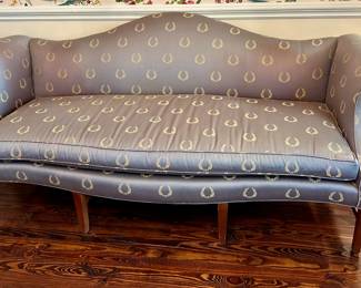 Vintage Camel Back Chippendale Sofa 