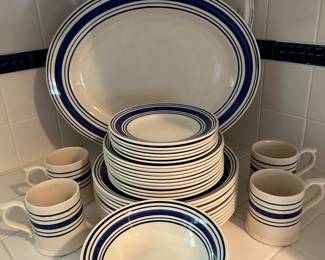 Ralph Lauren Farmstead Blue Ticking Dinnerware