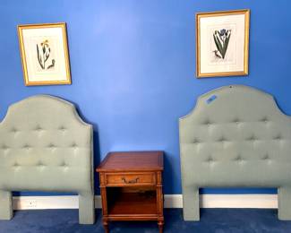 Pair of Twin Tufted Upholstered Headboards
