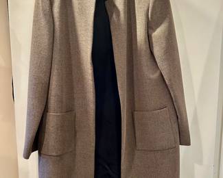 Garfield &  Marks Leather Trimmed 3/4 Length Jacket