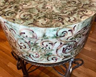 112 Green Round Flower Table