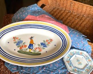 141 Henriot Quimper Hand Painted Ceramics