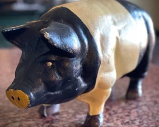 120 Vtg Cast Iron Piggy Bank