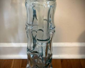 125 Vtg Tall Heavy Glass Vase