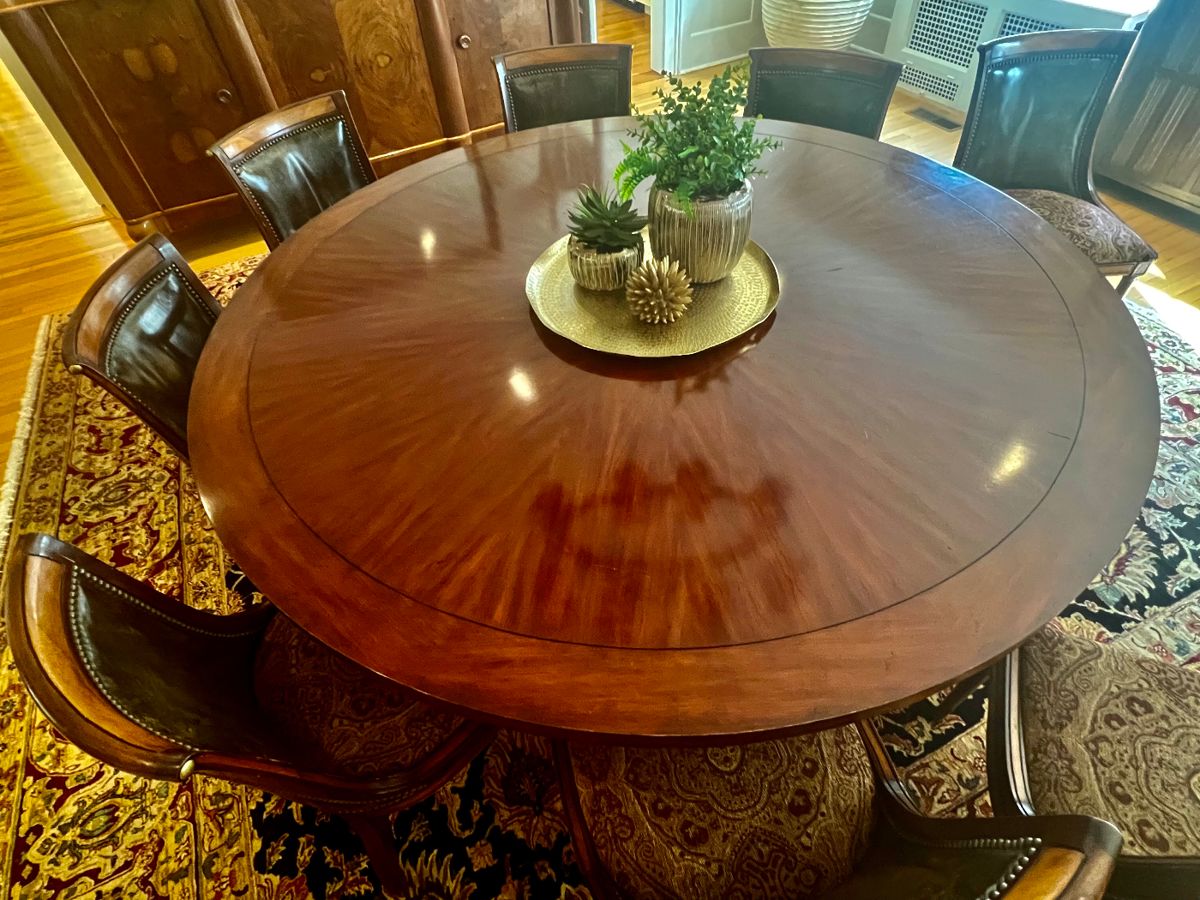 25. Dining Room Table (72" x 30")
26. Set of 8 Side Chairs (21" x 23" x 34")