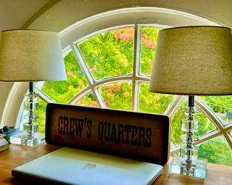 171. Pair of Glass Lamps (17"h)