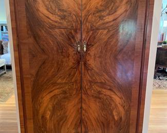 4. Art Deco Design Wardrobe w/ Brass Detail (46" x 19" x 77")