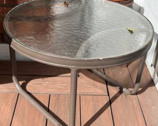 68. Metal Side Table (28" x 18")