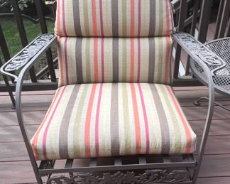 66. Metal 4pc Sofa and Arm Chair 