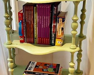 112.  Green 5 Shelf Etagere (21" x 12" x 52")