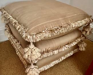 168. 3 Tier Pillow Ottoman (27" x 27" x 22")