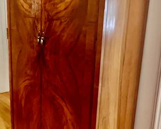 4. Art Deco Design Wardrobe w/ Brass Detail (46" x 19" x 77")