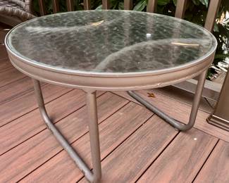 68. Metal Side Table (28" x 18")