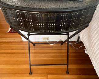 99. Metal Collapsible Accent Table (26" x 31")