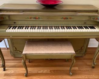 56. Acrosonic Spinet Piano by Baldwin RJ Kehrer Piano Company (59" x 25" x 36") and Bench