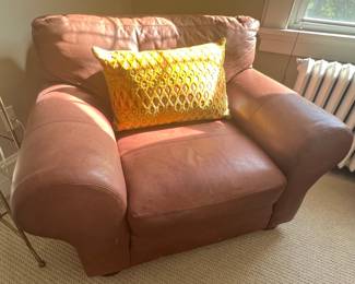 82. Lackawanna Leather Club Chair (46" x 38" x 31")