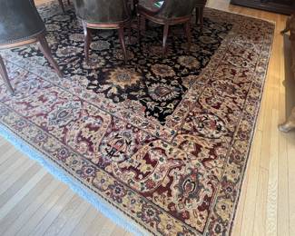 31. Hand Knotted Silk & Wool Rug (12' x 12'7")