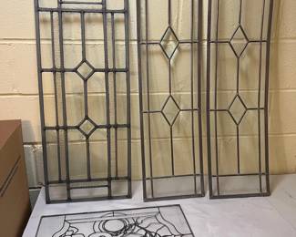 Leaded And Drawn Glass Panels 