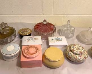 Covered Boxes, Candy Dishes, Dresser Dishes, Trinket