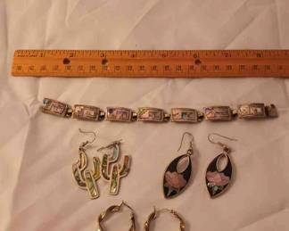 Sterling And Abalone Jewelry 