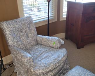 Petite chair & ottoman